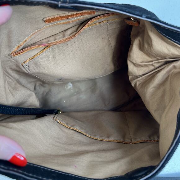 HOBO International Pier Black Suede Leather Crossbody Shoulder Bag Convertible - Picture 9 of 15